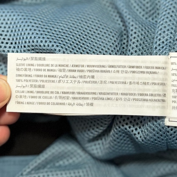 Hollister Men's Sky Blue Windbreaker Jacket Full Zip-Up High Collar Size Medium - Picture 12 of 13